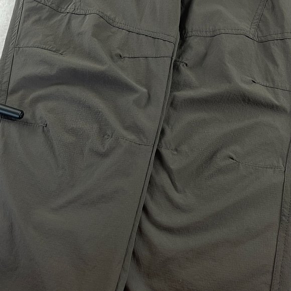Sport Outdoor Ripstop Trek Hiking Pants Mens Size M Brown Zip Pockets Stretch - Picture 15 of 15
